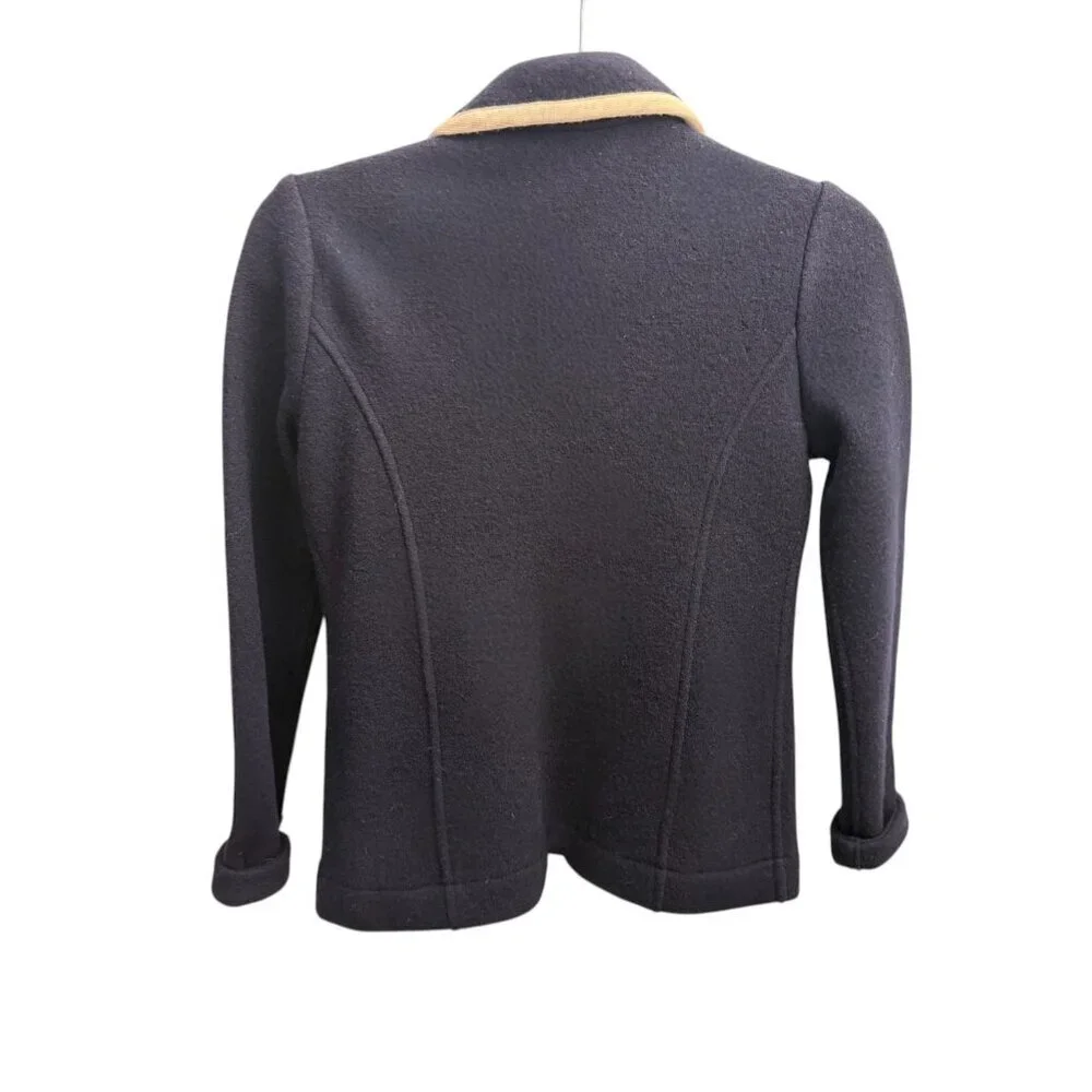New J. Crew Schoolboy Sweater-Blazer Navy - Size XXS - Merino Wool - MSRP $198